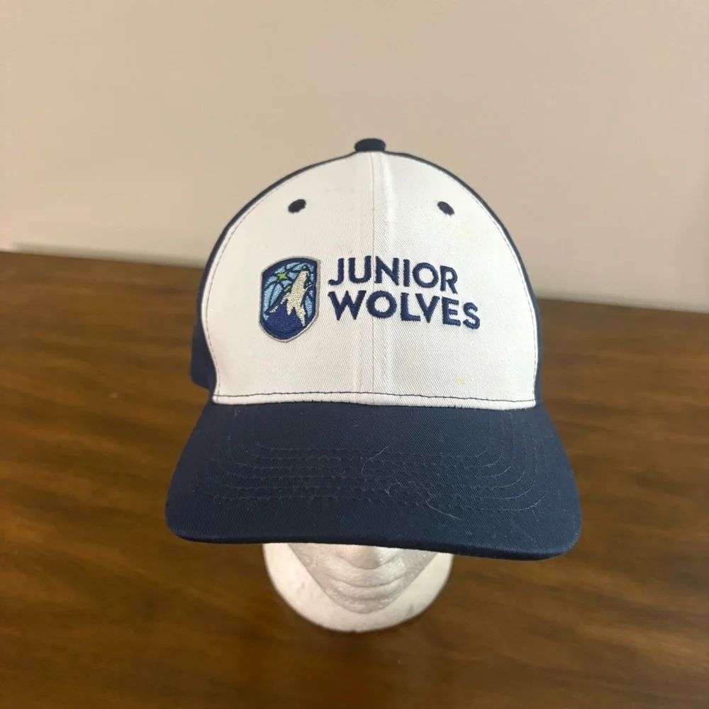 Junior Wolves White and Blue Cap Minnesota Timberwolves hat